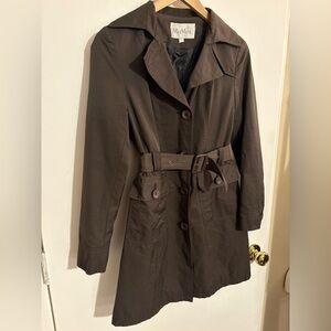 Max Mara Brown Trench Coat Sz Small
